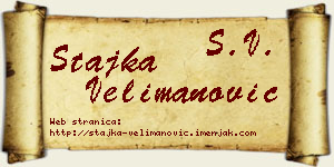 Stajka Velimanović vizit kartica